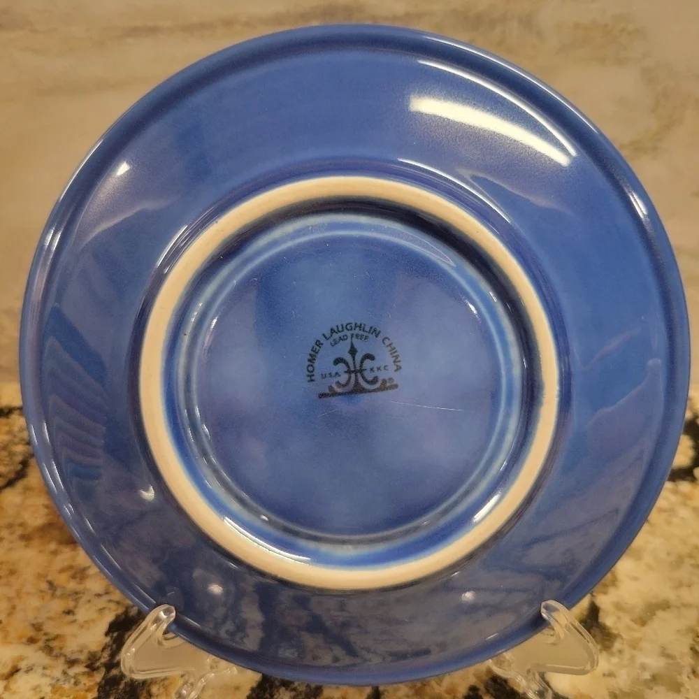 Fiesta Jumbo Saucer By Homer Laughlin China RETIRED Sapphire